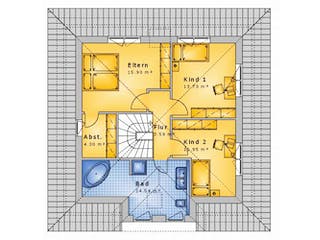 Massivhaus Stadtvilla Brechen 50-008 von Econ Das Haus, Stadtvilla Grundriss 1