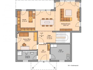 Massivhaus STADTVILLA GREDO von Kern-Haus Chemnitz Schlüsselfertig ab 479900€, Stadtvilla Grundriss 1