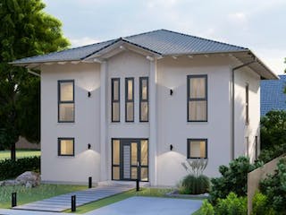 Massivhaus Stadtvilla Meckenheim 40-032 von Econ Das Haus,  Außenansicht 1