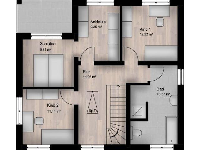 Massivhaus Stadtvilla Polch 40-035 von Econ Das Haus, Grundriss 1 Massivhaus Stadtvilla Polch 40-035 von Econ Das Haus, Grundriss 1