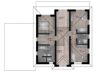 Massivhaus Stadtvilla Rottbitze 40-031 von Econ Das Haus,  Grundriss 1