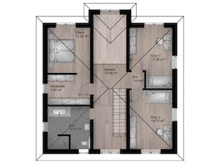 Massivhaus Stadtvilla Rüngesdorf 40-030 von Econ Das Haus,  Grundriss 2
