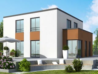 Massivhaus Stadtvilla SV125 Variante T von Baudirekt, Stadtvilla Außenansicht 1