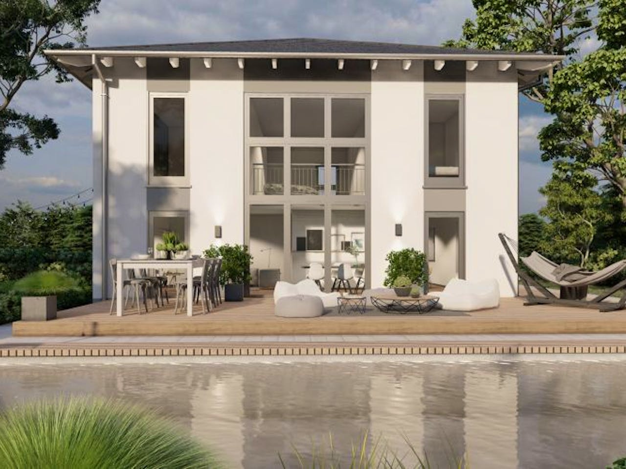 Massivhaus Stadtvilla Wassenach 40-020 von Econ Das Haus, Stadtvilla Außenansicht 1