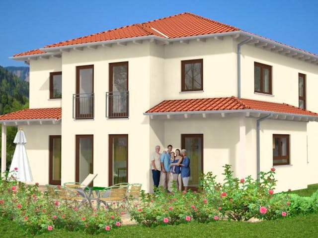 Massivhaus Stadtvilla Wissen 50-016 von Econ Das Haus, Stadtvilla Außenansicht 1 Massivhaus Stadtvilla Wissen 50-016 von Econ Das Haus, Stadtvilla Außenansicht 1