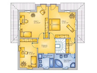 Massivhaus Stadtvilla Wissen 50-016 von Econ Das Haus, Stadtvilla Grundriss 1