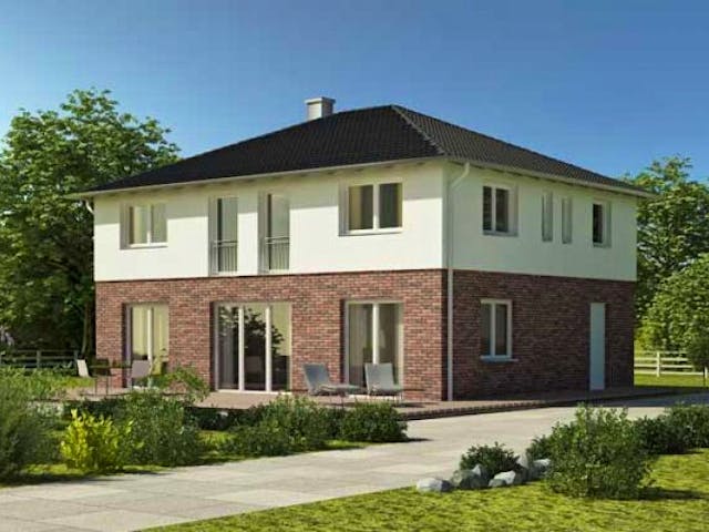 Massivhaus Stadtvilla von Elm Bau - Massiv- und Holzrahmenhäuser, Stadtvilla Außenansicht 1