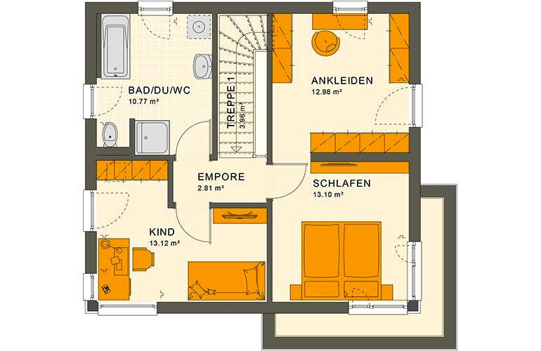 Fertighaus SUNSHINE 113 V8 von Living Fertighaus Ausbauhaus ab 307200€, Cubushaus Grundriss 1