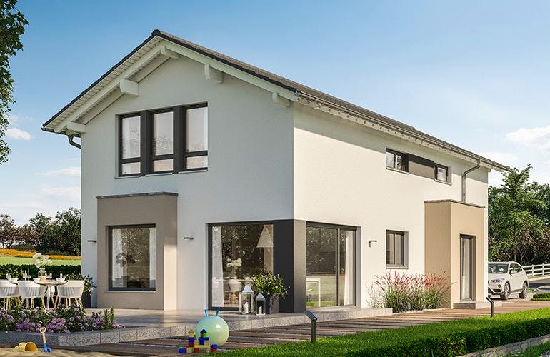 Fertighaus SUNSHINE 156 SD von Living Fertighaus Ausbauhaus ab 339711€, Außenansicht 1