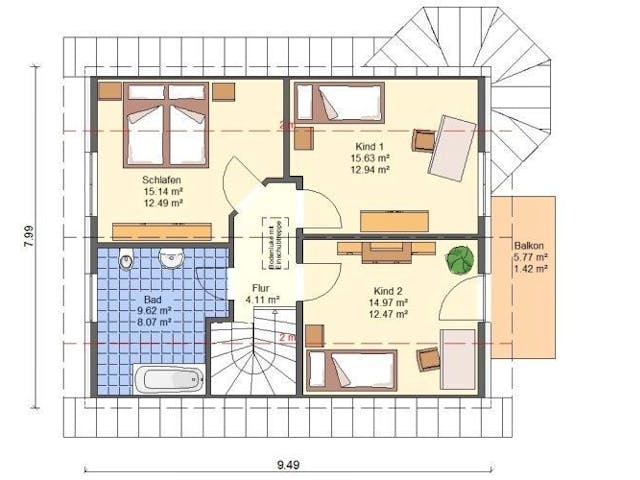 Massivhaus Sybille von HSE - Massivhaus,  Grundriss 1