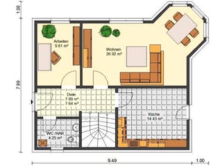 Massivhaus Sybille von HSE Massivhaus,  Grundriss 2