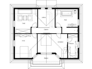 Massivhaus TOSKANA 170 von domoplan massivhaus,  Grundriss 1