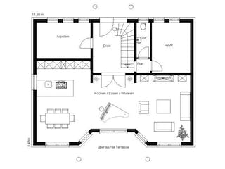 Massivhaus TOSKANA 170 von domoplan massivhaus,  Grundriss 2