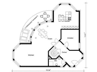 Massivhaus TOSKANA 238 von domoplan massivhaus, Stadtvilla Grundriss 1