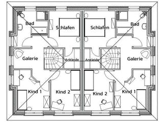 Massivhaus TWINTOWN von Kagebau, Grundriss 2
