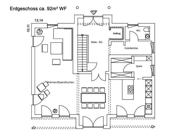 Fertighaus Vitalhaus Albaching von Regnauer Hausbau Schlüsselfertig ab 753950€,  Grundriss 1