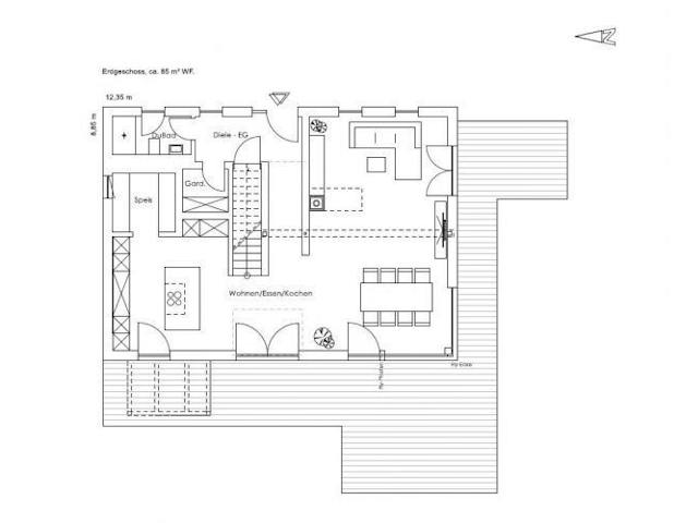 Fertighaus Vitalhaus Aschau von Regnauer Hausbau, Satteldach-Klassiker Grundriss 1