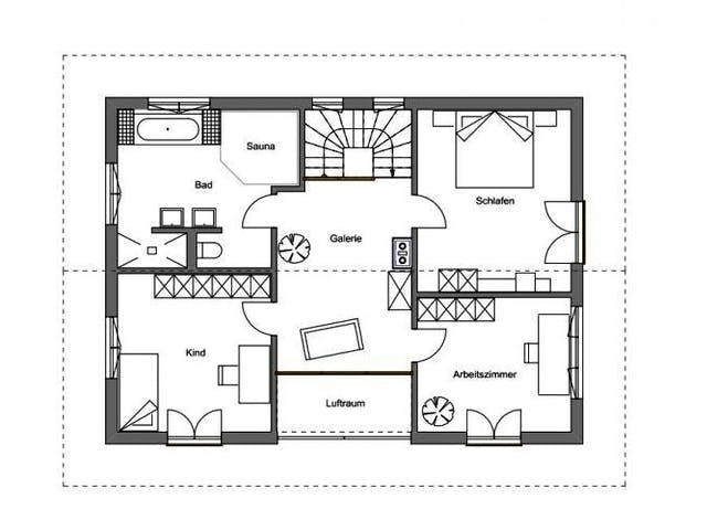 Fertighaus Vitalhaus Bayerisch Gmain von Regnauer Hausbau Schlüsselfertig ab 572475€,  Grundriss 2
