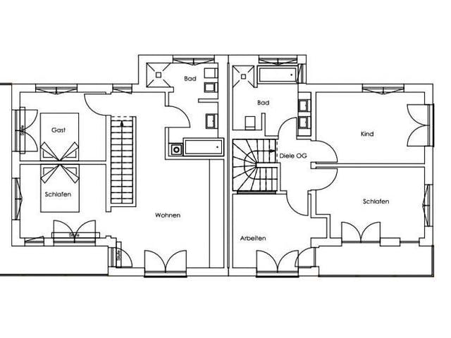 Fertighaus Vitalhaus Breitbrunn von Regnauer Hausbau Schlüsselfertig ab 416455€,  Grundriss 1