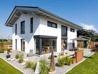 Fertighaus Vitalhaus Bruckmühl von Regnauer Hausbau Schlüsselfertig ab 613505€, Außenansicht 2