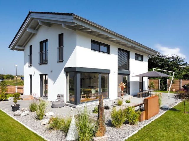 Fertighaus Vitalhaus Bruckmühl von Regnauer Hausbau Schlüsselfertig ab 613505€,  Außenansicht 2