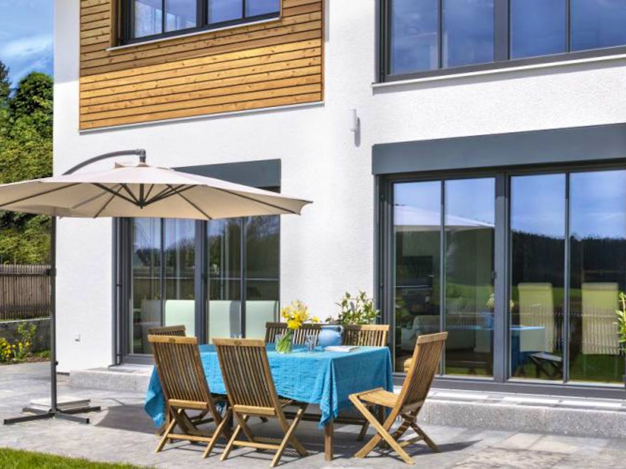 Fertighaus Vitalhaus Glonn von Regnauer Hausbau Schlüsselfertig ab 593195€, Außenansicht 1