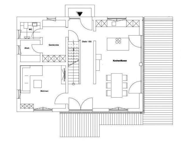 Fertighaus Vitalhaus Oberhaching von Regnauer Hausbau, Satteldach-Klassiker Grundriss 1