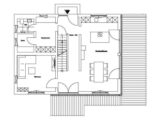 Fertighaus Vitalhaus Oberhaching von Regnauer Hausbau,  Grundriss 1