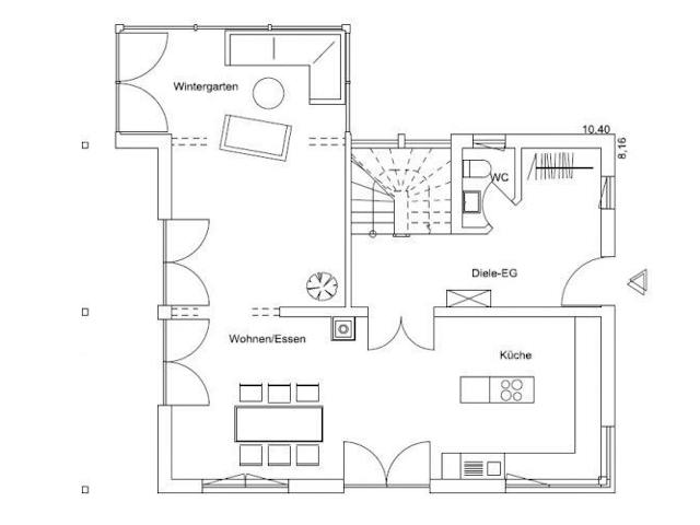 Fertighaus Vitalhaus Seehausen von Regnauer Hausbau, Satteldach-Klassiker Grundriss 1
