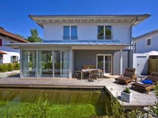 Fertighaus Vitalhaus Traunstein von Regnauer Hausbau, Cubushaus Außenansicht 1