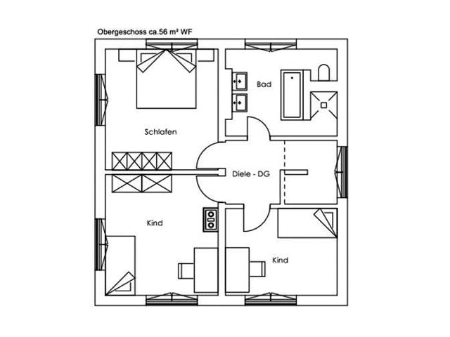 Fertighaus Vitalhaus Traunstein von Regnauer Hausbau Schlüsselfertig ab 523785€,  Grundriss 2