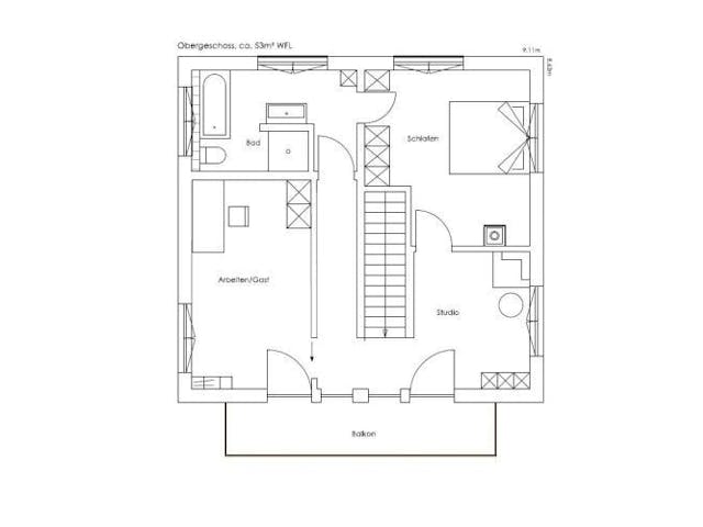 Fertighaus Vitalhaus Wendelstein von Regnauer Hausbau,  Grundriss 1