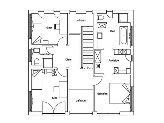 Fertighaus Vitalhaus Zorneding von Regnauer Hausbau Schlüsselfertig ab 563850€,  Grundriss 1