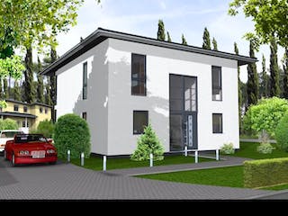 Massivhaus Würzburg 155 von PRO-IM Neo, Stadtvilla Außenansicht 1