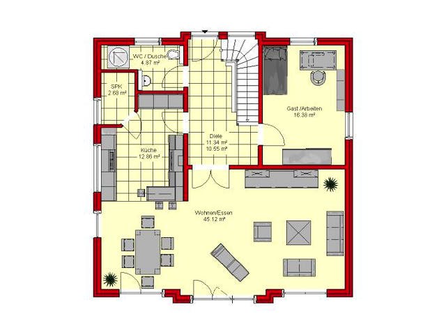 Massivhaus Würzburg 171 von PRO-IM Neo,  Grundriss 3