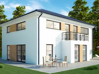 Massivhaus Zweifamilienhaus ZH185 Variante M von Baudirekt,  Außenansicht 1