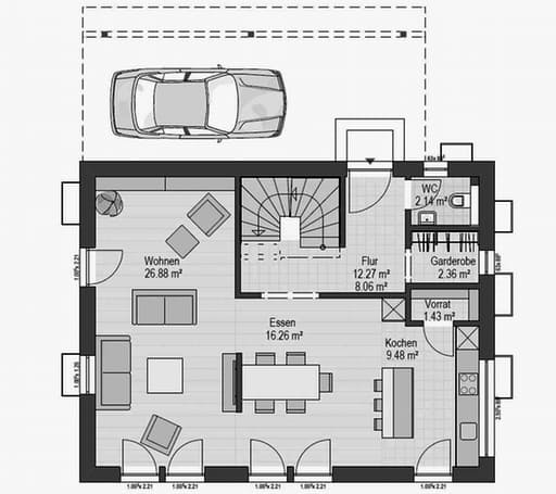 Musterhaus Falkenberg 139 Floorplan 1