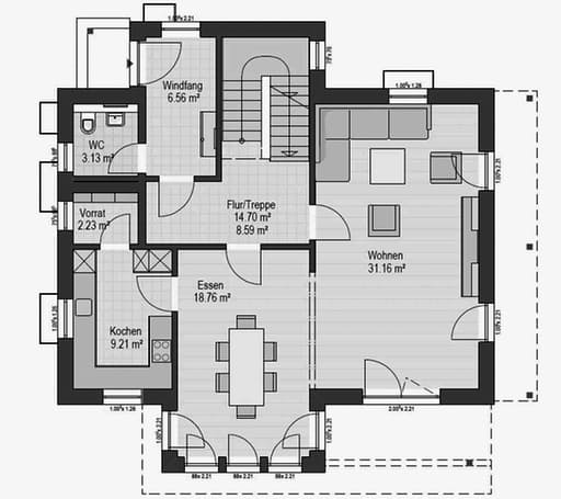 Musterhaus Falkenberg B 160 Floorplan 1