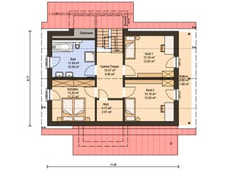 Fertighaus Haas MH Falkenberg 160 von Haas Fertigbau Schlüsselfertig ab 337000€, Satteldach-Klassiker Grundriss 2