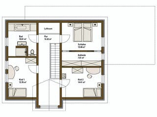 Fertighaus MH LIFE von WEISS Holzhaus Schlüsselfertig ab 418844€, Satteldach-Klassiker Grundriss 2