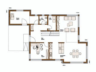 Fertighaus MH Mannheim - FUTURE von Fertighaus WEISS Schlüsselfertig ab 539252€, Satteldach-Klassiker Grundriss 1