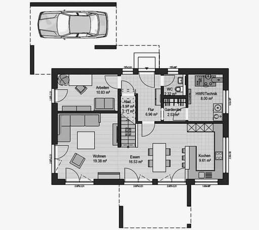 Musterhaus Mannheim J 159 Floorplan 1