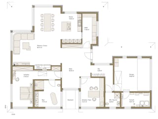 Fertighaus MH VITA von Fertighaus WEISS Schlüsselfertig ab 705007€, Bungalow Grundriss 1