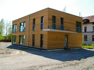 Fertighaus Michel von Holzhaus Rosskopf Schlüsselfertig ab 599000€, Cubushaus Außenansicht 8