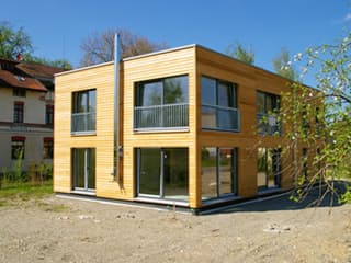 Fertighaus Michel von Holzhaus Rosskopf Schlüsselfertig ab 599000€, Cubushaus Außenansicht 2