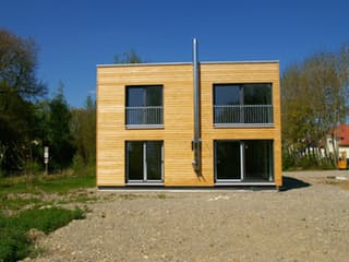 Fertighaus Michel von Holzhaus Rosskopf Schlüsselfertig ab 599000€, Cubushaus Außenansicht 3