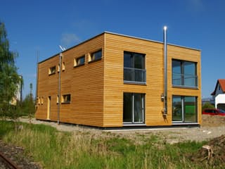 Fertighaus Michel von Holzhaus Rosskopf Schlüsselfertig ab 599000€, Cubushaus Außenansicht 1