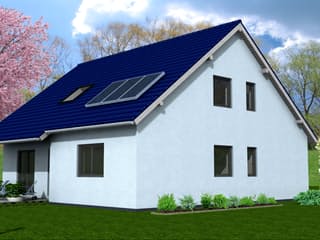 Fertighaus Miranda 198 von Klaus Kowalski Immobilien Schlüsselfertig ab 243297€, Satteldach-Klassiker Außenansicht 2