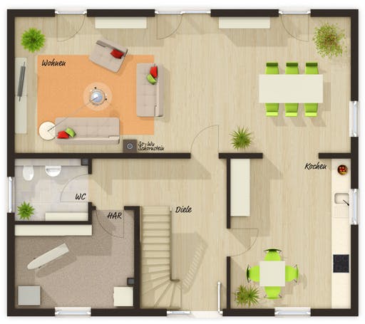 Mitwachshaus Flair 148 Trend Floorplan 1