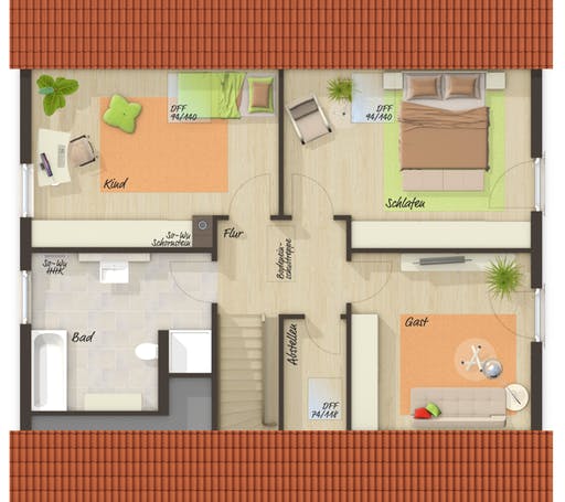 Mitwachshaus Flair 148 Trend Floorplan 2
